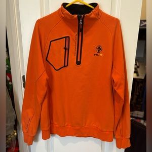 RLX orange quarter zip pullover